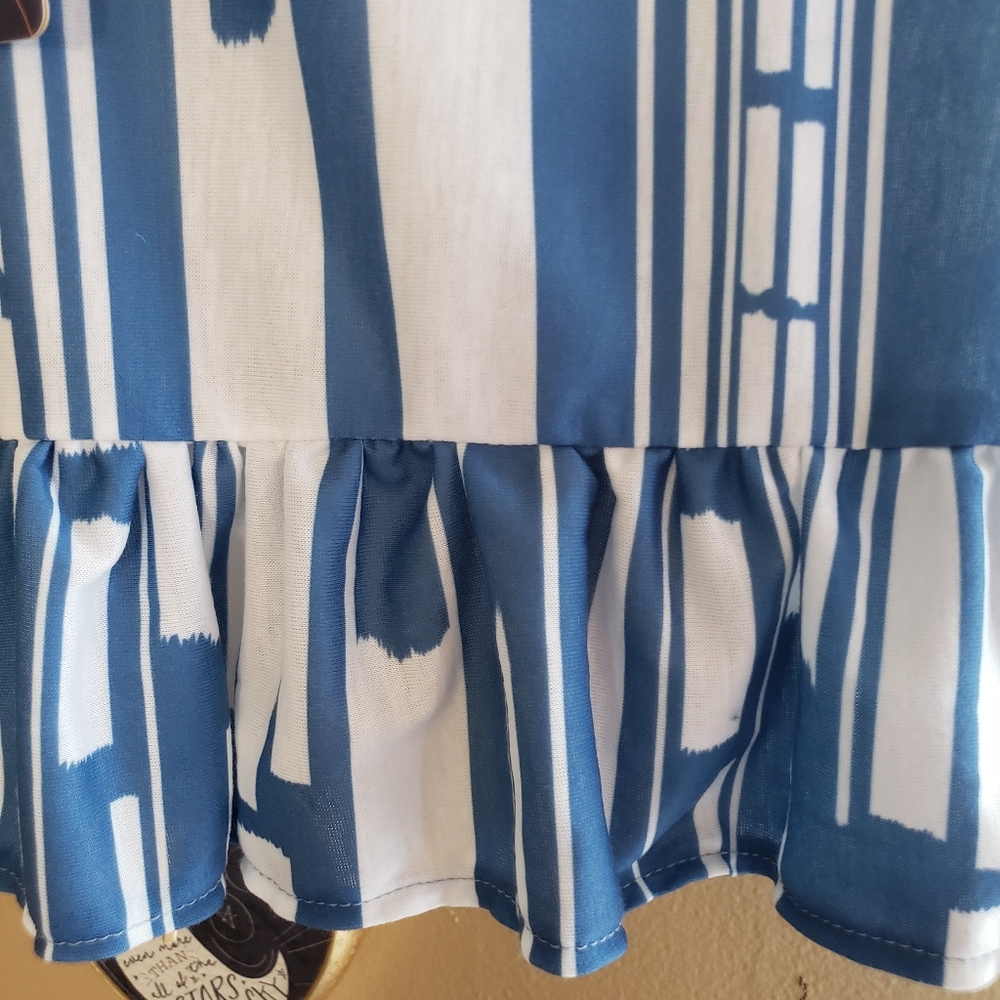 Print Dog Dress Blue Brand New - Picture 4 of 8